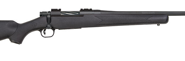Mossberg 27851 Patriot  Full Size 7mm-08 Rem 4+1 22" Matte Blued Fluted Barrel, Drilled & Tapped Matte Blued Stainless Steel Receiver, Black Fixed Synthetic Stock, Right Hand