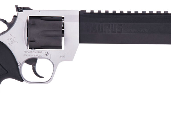 Taurus 2-440085RH Raging Hunter  44 Rem Mag 6rd 8.37" Black Stainless Steel Barrel Matte Black Oxide Cylinder Matte Stainless Steel Frame Black Rubber with Integrated Red Cushion Insert Grip