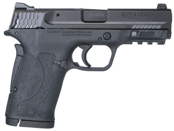 Smith & Wesson 180023 M&P Shield EZ 380 ACP 8+1 3.67" Barrel, Black Polymer Frame With Picatinny Acc. Rail, Black Armornite Stainless Steel Slide, Loaded Chamber Indicator, No Manual Safety