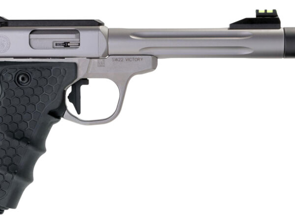 Smith & Wesson 12078 Performance Center Victory Target 22 LR 6" MB 10+1 Stainless Steel Tandemkross Black HiveGrip with Integrated Target Thumb Rest Grip