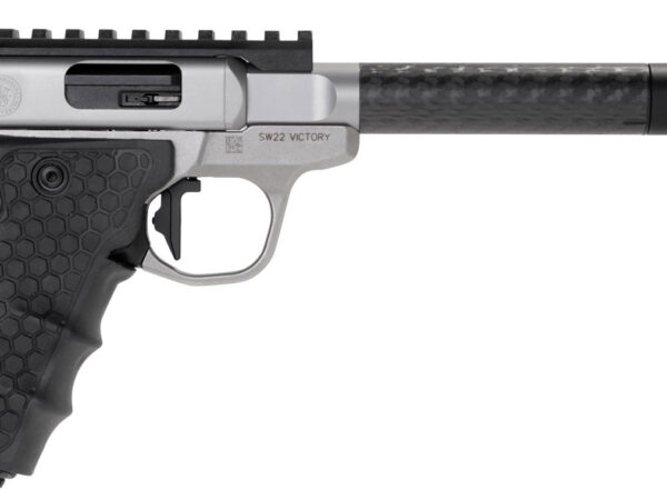Smith & Wesson 12080 Performance Center Victory Target 22 LR 6" CF MB 10+1 Stainless Steel Tandemkross Black HiveGrip with Integrated Target Thumb Rest Grip