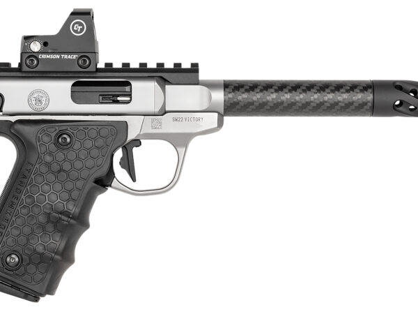 Smith & Wesson 12081 Performance Center Victory Target 22 LR 6" CF MB 10+1 Stainless Steel Tandemkross Black HiveGrip with Integrated Target Thumb Rest Grip Red Dot