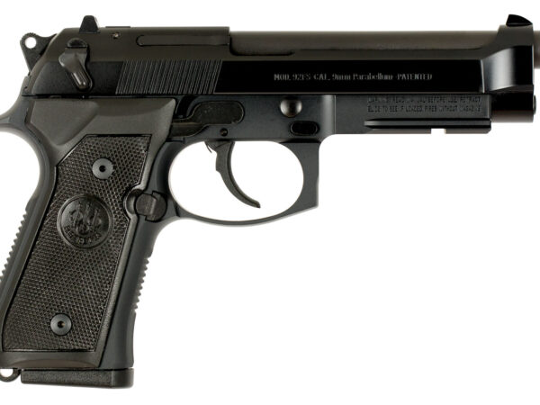 Beretta USA JS92M9A1CA M9A1 *CA Compliant Full Size Frame 9mm Luger 10+1, 4.90" Black Steel Barrel, Black Bruniton Serrated Steel Slide, Black Aluminum Frame w/Picatinny Rail