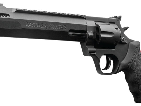 Taurus 2440081RH-DLX Raging Hunter  44 Rem Mag 5rd 8.37" Matte Black Oxide Cylinder Matte Black Aluminum Black Rubber with Integrated Red Cushion Insert  Grip Includes Case