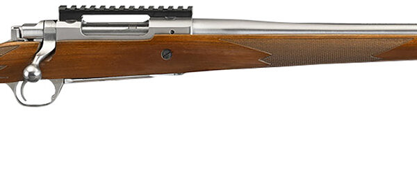Ruger 57104 Hawkeye Hunter Full Size 6.5 Creedmoor 4+1 22" Satin Stainless Steel Threaded Barrel, Picatinny Rail Steel Receiver, Fixed American Walnut w/Pistol Grip Stock