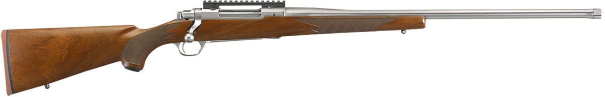 Ruger 57108 Hawkeye Hunter Full Size 30-06 Springfield 4+1 22" Satin Stainless Steel Threaded Barrel, Picatinny Rail Steel Receiver, Fixed American Walnut w/Pistol Grip Stock 1 117883
