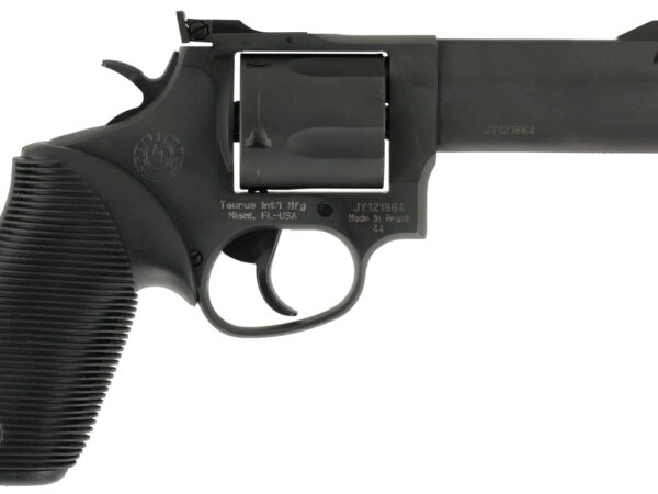 Taurus 2-440041TKR Tracker 44 Medium 44 Rem Mag 5 Shot 4" Matte Black Oxide Ported Barrel, Cylinder & Frame, Black Ribber Grip, Transfer Bar Safety, Exposed Hammer