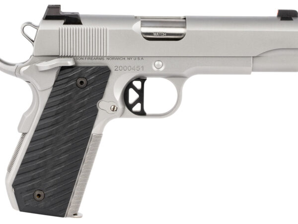 Dan Wesson 01827 V-Bob  45 ACP 8+1 4.25" Match Grade Barrel, Forged Stainless Steel Frame w/Beavertail, Serrated Bead Blasted Stainless Steel Slide, Black G10 Grip