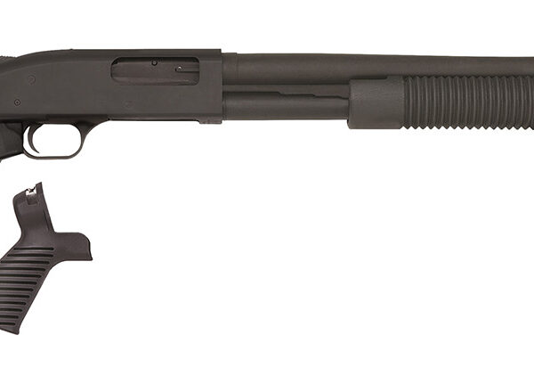 Mossberg 50695 590 Tactical 12 Gauge 8+1 3" 20" Cylinder Bore Barrel, Matte Blued Metal Finish, Dual Extractors, FLEX Component 6 Position Stock w/FLEX Pistol Grip & Recoil Pad