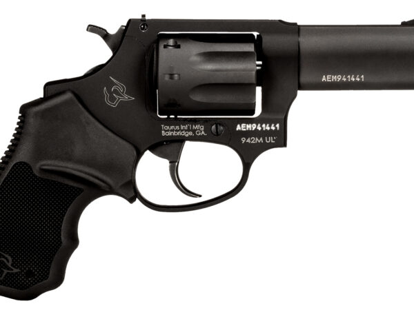 Taurus 2942M031UL 942 Ultra-Lite 22 WMR 8rd 3" Matte Black Finish Barrel, Matte Black Finish Cylinder, Black Anodized Finish Aluminum Frame & Finger Grooved Black Polymer Grip