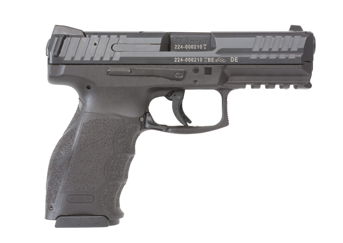HK 81000284 VP 9mm Luger 17+1 4.09" Barrel, Polymer Frame w/MIL-STD Accessory Rail, Serrated Steel Slide, Interchangeable Backstraps, Night Sights, Includes 3 17rd Magazines 1 128677