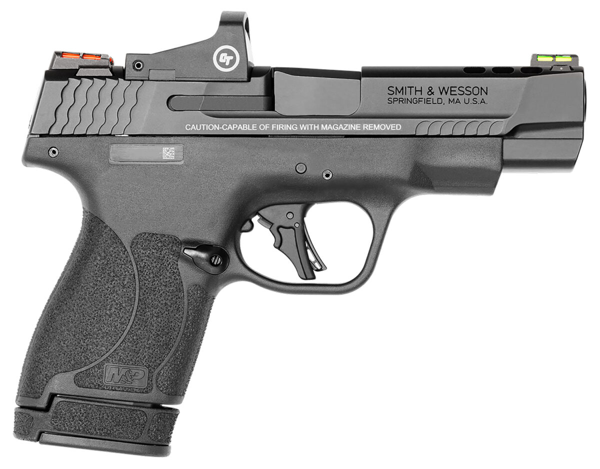 Smith & Wesson 13253 Performance Center M&P Shield Plus 9mm Luger 4" Ported 10+1,13+1 Black Matte Black Armornite Stainless Steel Ported Slide Black Polymer Grip (No Manual) Crimson Trace Red Dot 1 134513