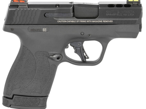 Smith & Wesson 13254 M&P Performance Center Shield Plus 9mm Luger 3.10" Ported Barrel 10+1 Or 13+1, Black Polymer Frame, Ported Armornite Slide, Fiber Optics Sights, Manual Safety