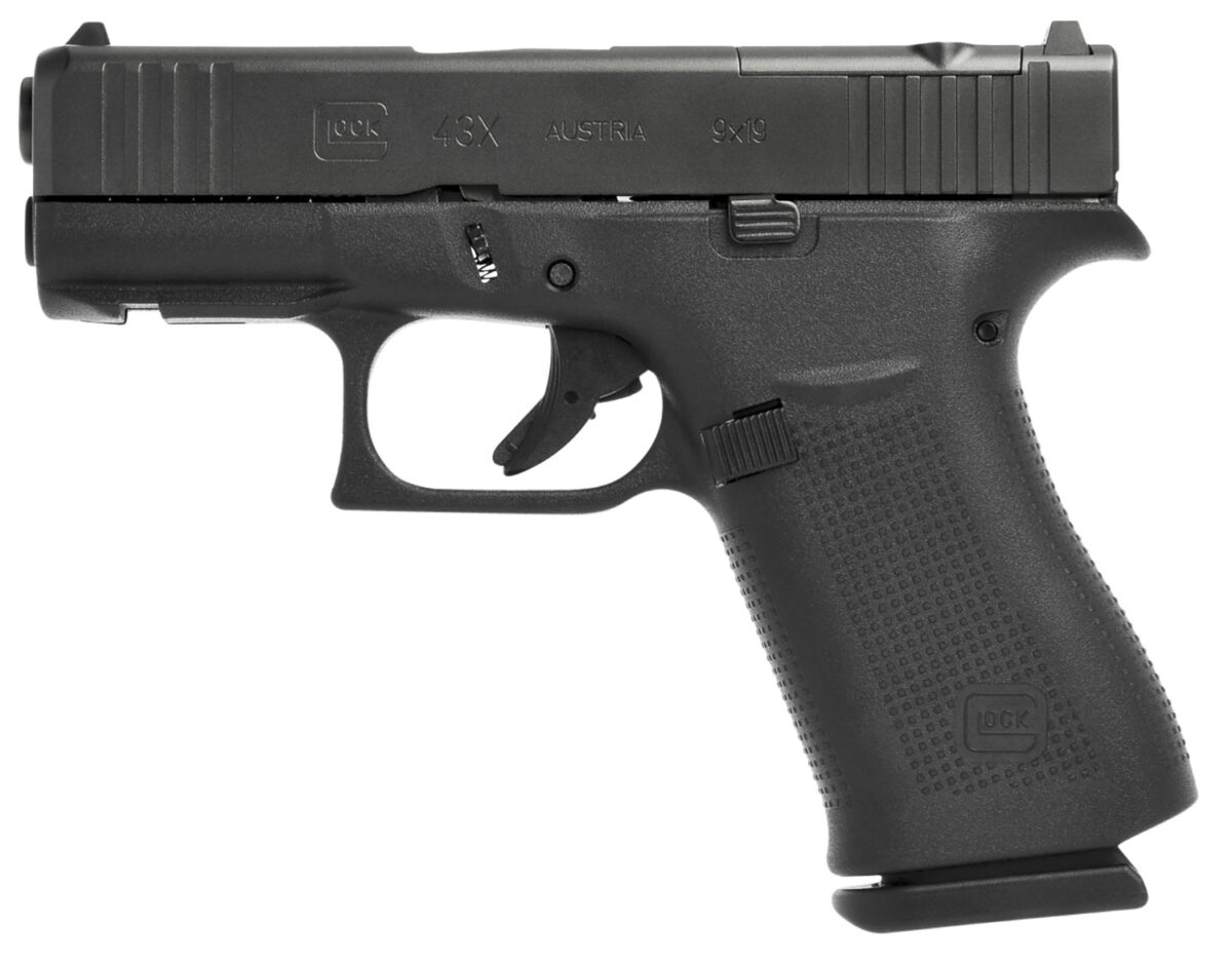 Glock UX4350201FRMOS G43X MOS Slim Sub-Compact 9mm Luger 10+1 3.41" Black GMB Barrel, Black Cerakote MOS Cut/Serrated Slide, Black Polymer Frame w/Beavertail, Black Textured Polymer Grip, Ambidextrous 1 137482