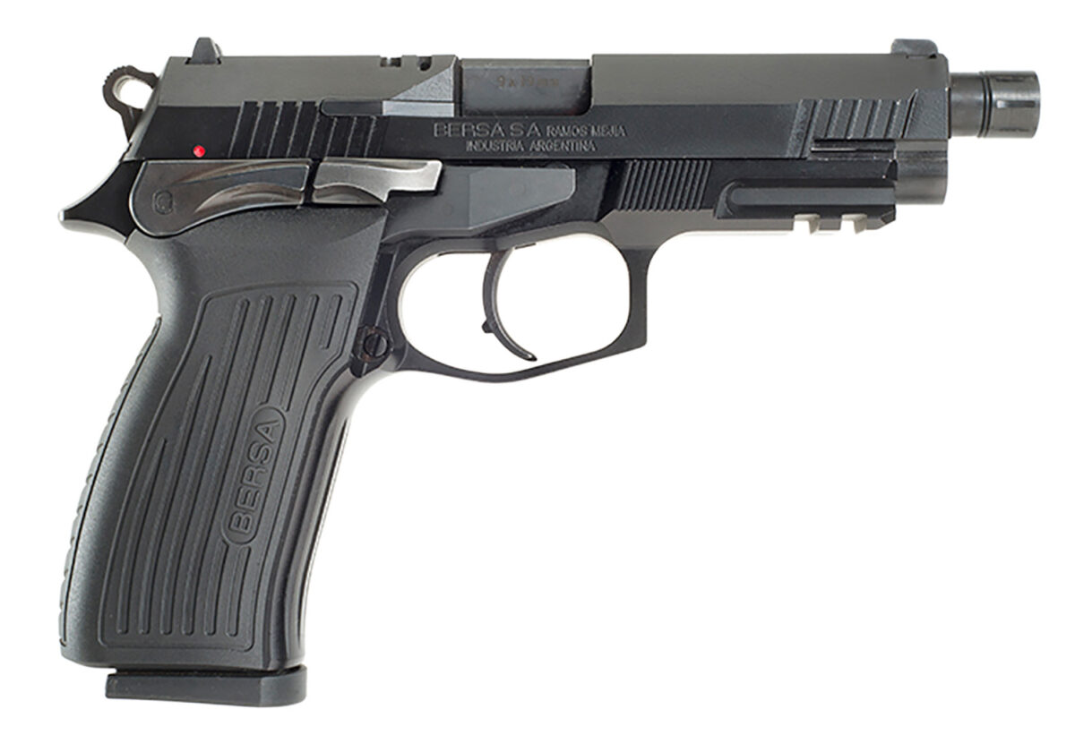 Bersa TPR9MX TPRX Full Size Frame 9mm Luger 17+1, 4.25" Black Steel Threaded Barrel, Matte Black Serrated Steel Slide & Aluminum Frame w/Picatinny Rail, Ambidextrous 1 139442