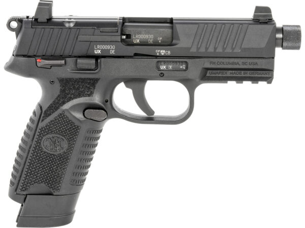 FN 66101010 502 Tactical 22 LR 10+1 15+1 4.60" Black Steel Threaded Barrel, Black Optic Ready/Serrated Slide & Polymer Frame w/Picatinny Rail, Black Textured Polymer Grip, Ambidextrous