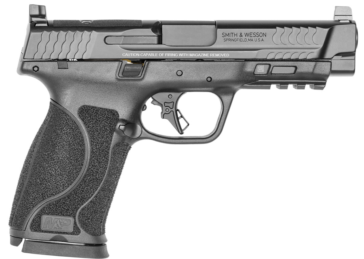 Smith & Wesson 13387 M&P M2.0 Full Size 10mm Auto 15+1 4.60" Black Armornite Stainless Steel Barrel & Optic Cut/Serrated Stainless Steel Slide, Matte Black Polymer Frame w/Picatinny Rail 1 140946