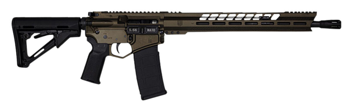 Diamondback DB1731K071 DB15 5.56x45mm NATO 16" 30+1 Midnight Bronze Adjustable Magpul CTR Stock Black Magpul MOE K2 Grip with Black Gold Lower 1 141103