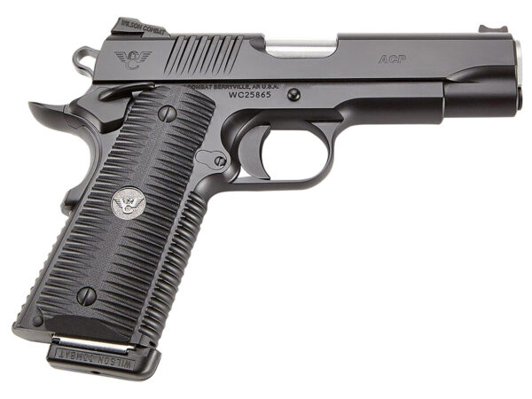 Wilson Combat ACPFS45A ACP Full-Size SAO 45 ACP 5" 8+1 Black Armor-Tuff Carbon Steel Frame/Slide Black G10 Eagle Claw Grips Ambi Thumb Safety