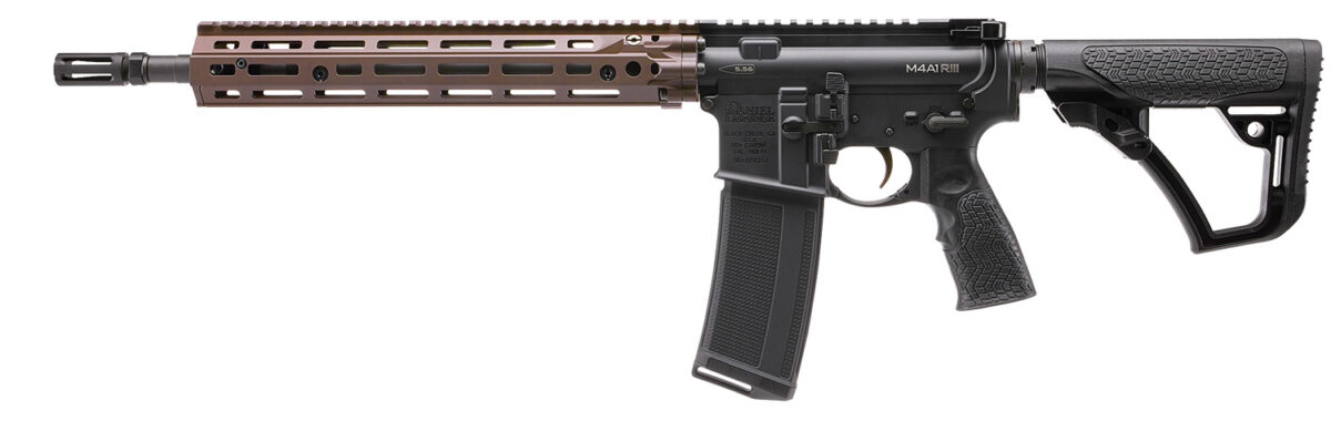 Daniel Defense 0219104238047 M4A1 RIII 5.56x45mm NATO 14.50" 30+1, Black Rec/Furniture, OEM Stock & Grip, 12.50" FDE M-Lok Handgaurd, Ambi Controls, Pinned & Welded Flash Hider 1 144156