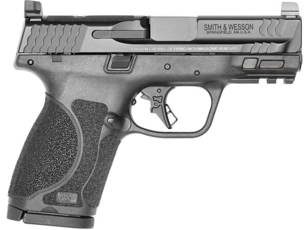 Smith & Wesson 13571 M&P M2.0 Compact 9mm Luger 15+1, 3.60" Black Armornite Stainless Steel Barrel & Optic Cut/Serrated Slide, Matte Black Polymer Frame w/Picatinny Rail