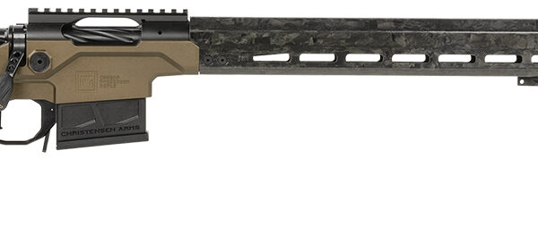 Christensen Arms 8010302000 Modern Precision  6mm Creedmoor 24" Threaded Carbon Fiber Barrel 5+1, Black Nitride Finish, Desert Brown Anodized Folding Stock, Polymer Grip