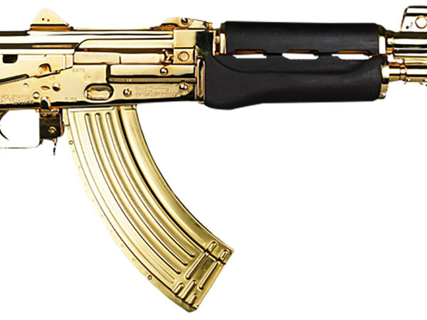 Zastava Arms Usa ZP92762MGL ZPAP 92 7.62x39mm 30+1 10" 24K Gold Plated/Cold Hammer Forged, Chrome Lined Barrel, Steel 24K Gold Plated Receiver, Dark Walnut Grips