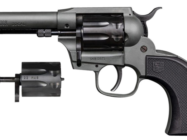 Diamondback DB0500A051 Sidekick  22 LR/22 Mag 9 Shot, 4.50" Dark Gray Cerakote Steel Barrel & Cylinder, Dark Gray Cerakote Zinc Alloy Frame, Black Polymer Grip, Hammer Safety, Exposed Hammer