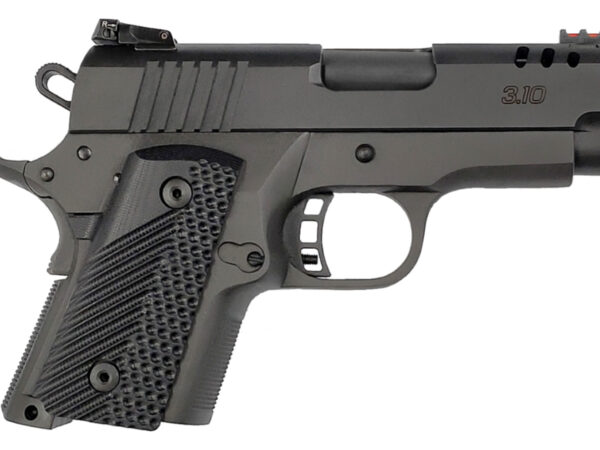 Rock Island 56639 BBR  Compact 9mm Luger 10+1., 3.10" Black Steel Barrel, Black Parkerized Serrated Steel Slide, Black Parkerized Steel Frame w/Beavertail, Black G10 Grip