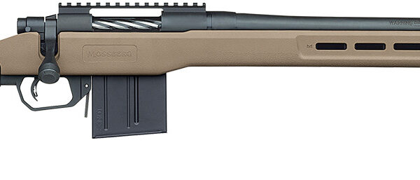 Mossberg 28149 Patriot LR Tactical 308 Win 7+1 24" Matte Blued Threaded Bull Barrel, Matte Blued Picatinny Rail MDT Oryx Tactical M-LOK Flat Dark Earth Synthetic Stock, Right Hand
