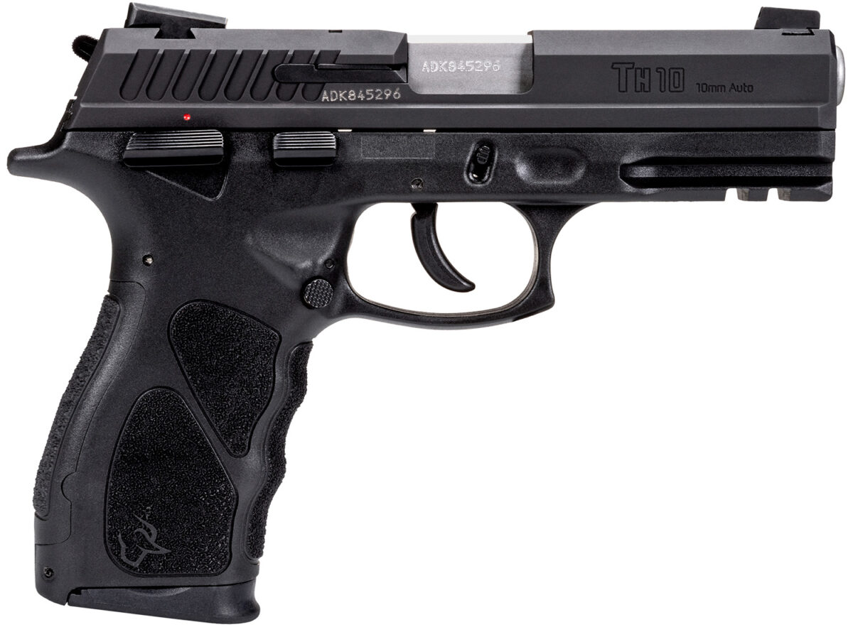Taurus 1-TH10041 TH Full Size 10mm Auto 15+1 4.27" Matte Stainless Steel Barrel, Matte Black Serrated Slide, Black Polymer Frame w/Picatinny Rail, Black Interchangeable Backstrap Grip Right Hand 1 150913