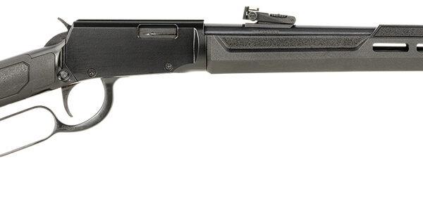 Rossi RL22W201SY Rio Bravo  Lever Action 22 WMR 12+1 20" Round Barrel, Black, Polished Rec/Barrel, Synthetic Stock, Fiber Optic Sights