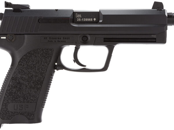 HK 81000350 USP Tactical V1 SA/DA 45 ACP 5.09" TB 12+1 (2) Black Polymer Frame Black Steel Slide Black Polymer Grip Manual, Decocker