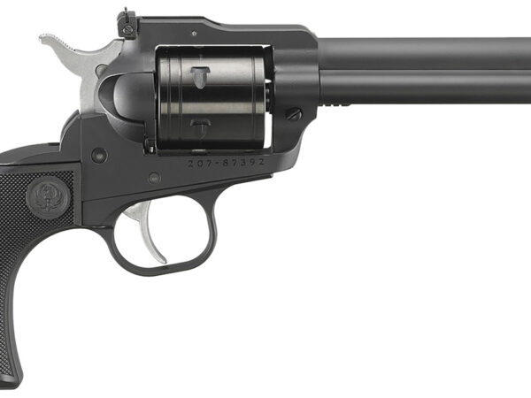 Ruger 2032 Super Wrangler  22  LR/22 WMR 6 Shot 5.50" Black Cerakote Steel Barrel & Frame, Black Cylinder, Black Checkered Polymer Grip, Transfer Bar Safety, Exposed Hammer
