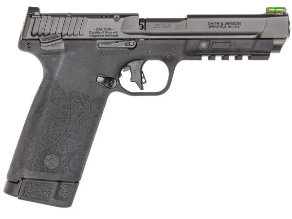 Smith & Wesson 13433 M&P 22 Magnum  22 WMR 30+1 (2) 4.35" Tempo Barrel System, Black, Polymer Frame with Pic. Rail, Optic Cut Slide, Fiber Optic Sight, Flat Faced Trigger, Ambi Controls