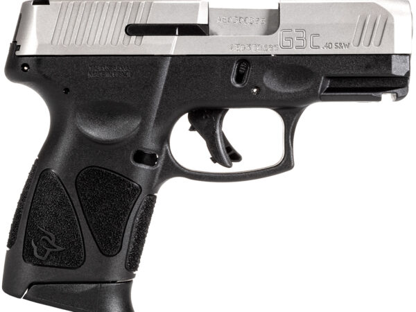 Taurus 1G3C4039 G3C  Compact Frame 40 S&W 10+1 3.26" Matte Stainless Steel Barrel, Serrated Stainless Steel Slide, Black Polymer Frame w/Picatinny Rail, Black Polymer Grip