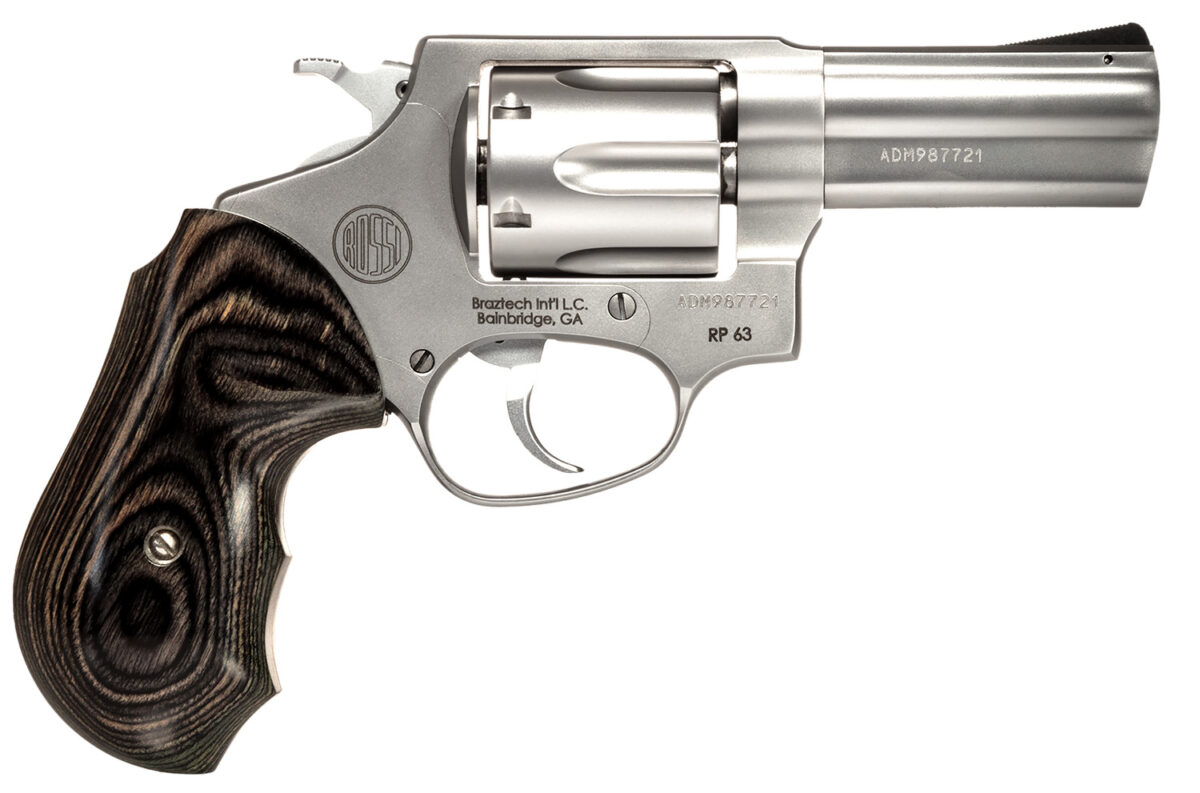 Rossi 2-RP639WD1 RP63 Small Frame 357 Mag 6rd 3" Stainless Steel Barrel, Cylinder & Frame Black/Gray Laminate Grip, Hammer Block Safety, Exposed Hammer 1 160022