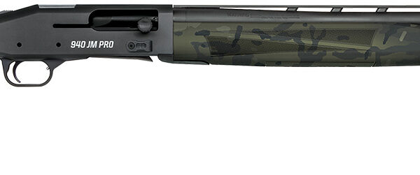 Mossberg 85166 940 Pro 12 Gauge 9+1 3" 24", Tungsten Gray Optic Cut Rec, Black Multicam Synthetic Furniture, Adj. Shim Stock, Gold Oversized Controls, HiViz Fiber Optic Sight, Ext. Chokes