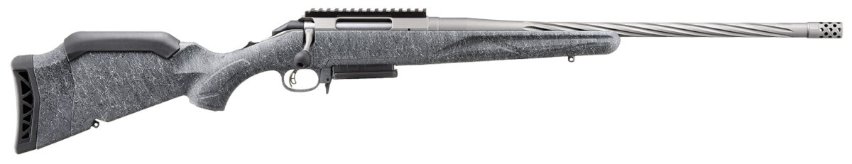 Ruger 46916 American II Full Size 6.5 PRC 3+1 20" Cobalt Cerakote Spiral Fluted Threaded Barrel & Alloy Steel Receiver w/Picatinny Rail, Gray Splatter Adj LOP Synthetic Stock 1 164949