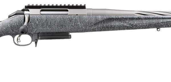 Ruger 46916 American II  Full Size 6.5 PRC 3+1 20" Cobalt Cerakote Spiral Fluted Threaded Barrel & Alloy Steel Receiver w/Picatinny Rail, Gray Splatter Adj LOP Synthetic Stock