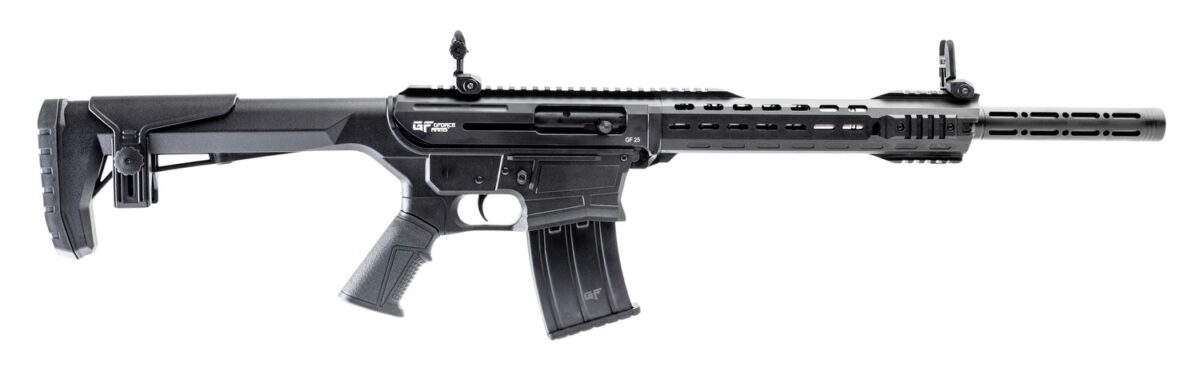 Gforce Arms GF251220 GF25 12 Gauge Semi-Auto 3" 5+1 20" Black Cerakote Spiral Threaded Barrel, Black Cerakote Picatinny Rail Aluminum Receiver, Black Adjustable Synthetic Stock w/Black Rubber Grip 1 168480