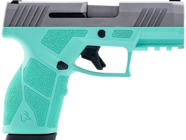 Taurus 1-GX2939C-10 GX2  9mm Luger 10+1 3.37" Matte Stainless Steel Barrel, Matte Serrated Stainless Steel Slide, Cyan Polymer Frame w/Picatinny Rail, Polymer Grip