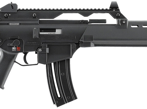 HK 81000994 G36  22 LR 20+1 18.13" Black Barrel w/Flash Suppressor, Black Receiver w/Picatinny Rail, Black Folding Synthetic Stock, Black Polymer Grip