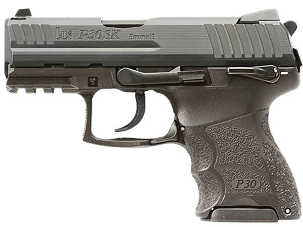 HK 81001109 P30SK V3 Sub-Compact Frame 9mm Luger 12+1/15+1 3.27" Steel Barrel, Black Cerakote Serrated Steel Slide, Black Polymer Frame w/Picatinny Rail, Ambidextrous