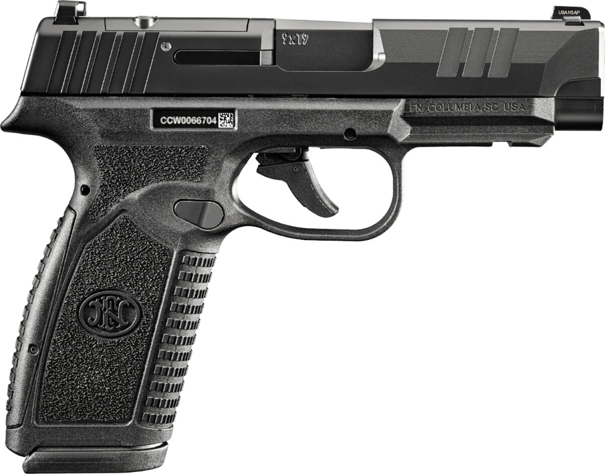 FN 66101763Micro-Compact Frame 9mm Luger 10+1 3.80" Black Target Crown Steel Barrel, Black PVD Optic Cut/Serrated Stainless Steel Slide & Polymer Frame w/Picatinny Rail Interchangeable Backstrap Grip 1 174811