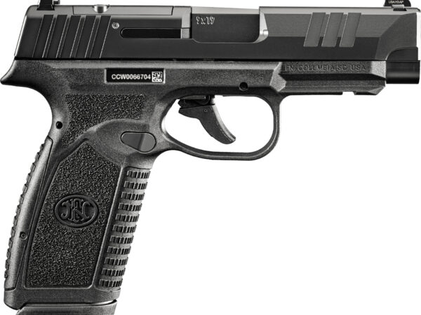 FN 66101763Micro-Compact Frame 9mm  Luger 10+1 3.80" Black Target Crown Steel Barrel, Black PVD Optic Cut/Serrated Stainless Steel Slide & Polymer Frame w/Picatinny Rail Interchangeable Backstrap Grip
