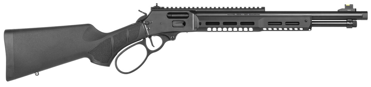 Smith & Wesson 14194 1854 Stealth Hunter 357 Mag 8+1 16.30" Black Armornite Threaded Barrel, Black Anodized Picatinny Rail Receiver, Fixed w/Textured Grip Panels Black Synthetic Stock 1 175163
