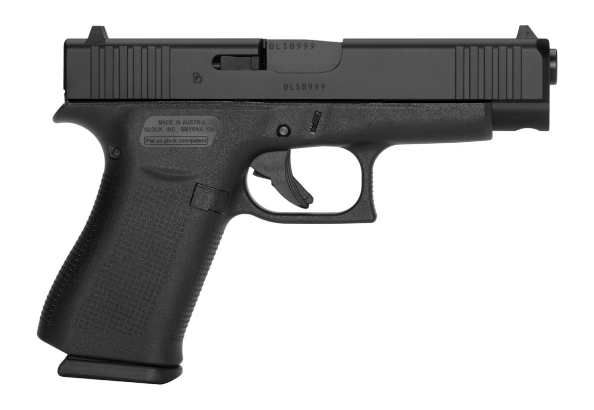 Glock PA4850201FR G48 Slim Compact 9mm Luger 10+1 4.17" Black GMB Barrel, Black nDLC Serrated Steel Slide, Black Polymer Frame w/Beavertail & Front Rail, Black Textured Polymer Grip, Right Hand 1 175492