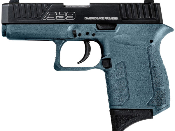 Diamondback DB0200P251 DB9 Gen4 Jesse James Micro-Compact Frame 9mm Luger 6+1 3.10" Black Nitride Stainless Steel Barrel & Serrated Slide, Civil Defense Blue Cerakote Polymer Frame w/Beavertail