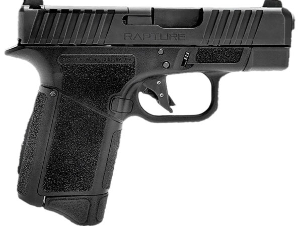 Gforce Arms GF932512BB Rapture  Sub-Compact Frame 9mm Luger 12+1 3.25" Black Steel Barrel, Black Steel Optic Cut/Serrated Slide, Black Cerakote Polymer Frame, Shield RMSc/RMR Footprint